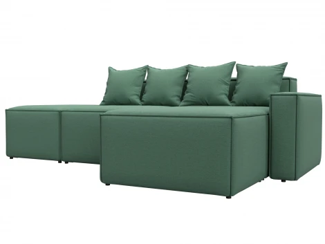 Диван угловой модульный Лига-063 угол правый (ДСП/Пластик/Рогожка/Зеленый) Лига Диванов 129787