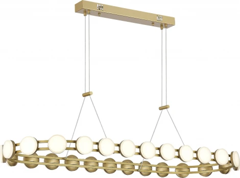 Подвесной светильник ST Luce Monro SL6610.203.26 золотистый/белый LED 1*50W 4000K (220V, на тросе)