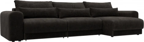 Диван угловой Лига-056 НПБ Лонг угол универсальный Лига Диванов (Велюр) арт.129176