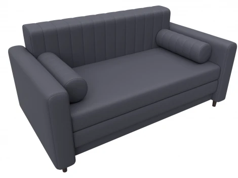 Диван прямой Лига-070 (ЛДСП,Брус,Фанера/Дерево/Экокожа/Серый) Лига Диванов 129752