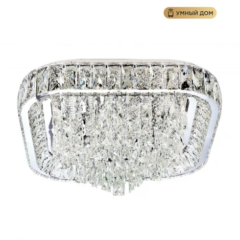 Потолочная люстра светодиодная хрустальная с управлением смарфоном с регулировкой цветовой температуры LED4U LED4U L031-500 с функцией УД