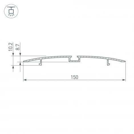 Профиль MULTI B-2000 ANOD (Алюминий) 014536 Arlight