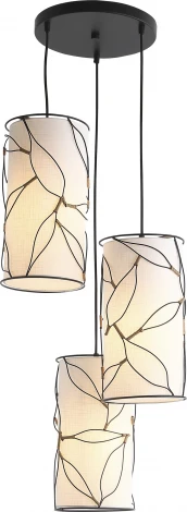 Подвесной светильник ST Luce Root SL6228.403.03 Черный/Бежевый E27 3*60W (220V, на проводе)