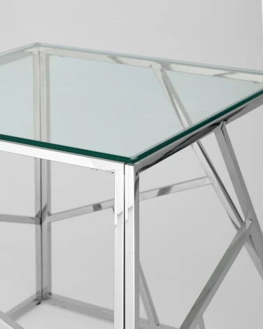 Журнальный столик Stool Group 55*55 АРТ ДЕКО серебро УТ000001507