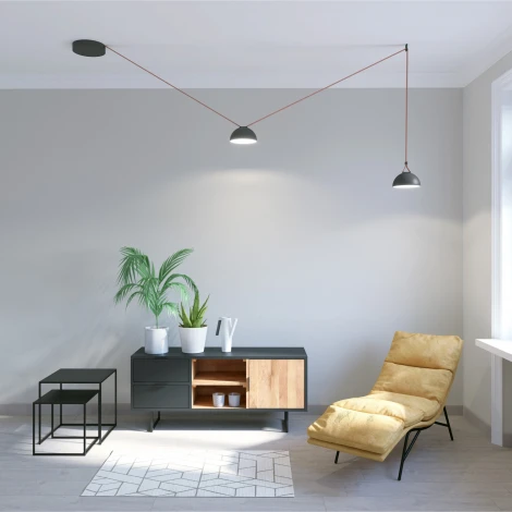 Трековый светильник 48V Denkirs Belty Flow DK5560-BK (LED, круглые)