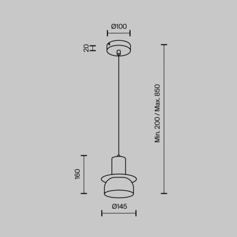 Подвесной светильник светодиодный Modelux MODESTYLE MS.1411.120 BK