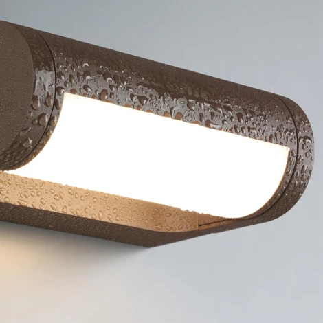 Настенный светильник уличный Odeon Light Twinset 7118/12WL коричневый/металл IP65 LED 12W 450Лм 3000K 140° 220V