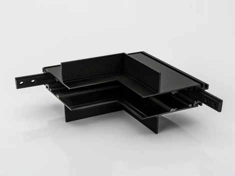 Соединитель угловой внутренний для встраиваемого глубокого шинопровода под гипсокартон Lumker SY-LINK-INT-T1-BL