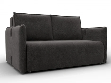 Диван прямой Лига-117 (ЛДСП,Брус,Фанера,Велюр/Темно-коричневый) Лига Диванов 137016