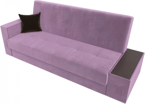 Диван-книжка Лига-020 стол справа (Сиреневый,Коричневый/Микровельвет) Лига Диванов арт.118510