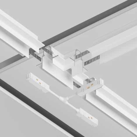 Коннектор Т-образный Gravity встраиваемый белый (магнитный) Maytoni Technical TRA010CT-42W
