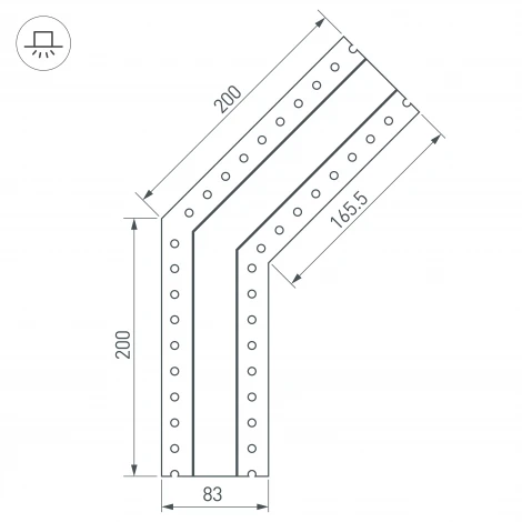 Угол SL-LINIA32-FANTOM-135 (Металл) 030093 Arlight