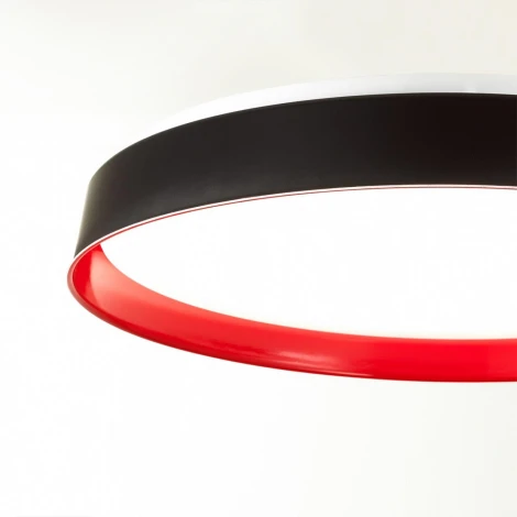 Настенно-потолочный светильник Sonex Tuna Red 7710/EL пластик/белый/красный LED 70Вт 3000-6000К D500 IP43 пульт ДУ (220V, круглые)