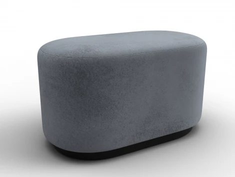 Пуф 007 (ДСП,Фанера/Пластик/Велюр/Серый) Лига Диванов 132380