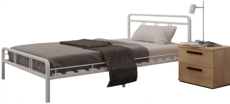 Кровать КМД 8 Леон 160 белая, Форвард