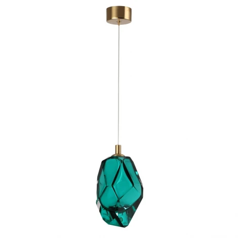 Подвесной светильник Odeon Light Gemme 7110/4LA зеленый/бирюз. стекло/металл IP20 LED 4W 300Лм 3000K 200° 220V