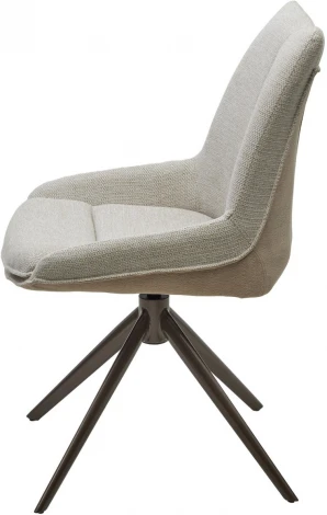 Стул M-City OSKAR 360 град. поворот. KN01-05 Бежевый/ BZ1046-11 Бежевый/ Шоколадное золото каркас