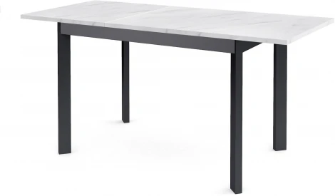 Стол L110 Мрамор белый (ЛДСП EGGER)/Опоры черный Dikline 00-00061381