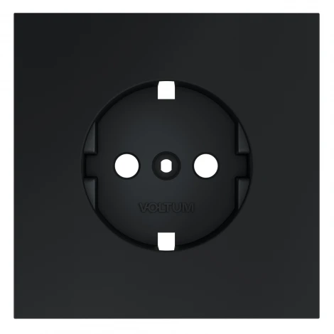 Накладка для розетки с заземлением Voltum S70 VLS000608 (графит)