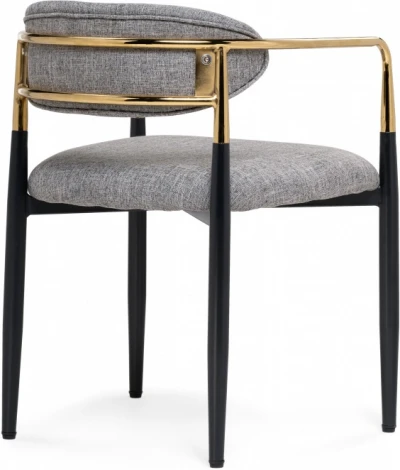 Стул на металлокаркасе Woodville Lord gray / black / gold