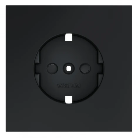 Накладка для розетки с заземлением и защитными шторками Voltum S70 VLS000707 (графит)