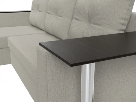 Диван угловой Атланта Лайт левый угол (Бежевый/Рогожка) Лига Диванов арт.121162L