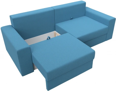 Диван прямой Майами (Голубой/Рогожка) Лига Диванов арт.121155