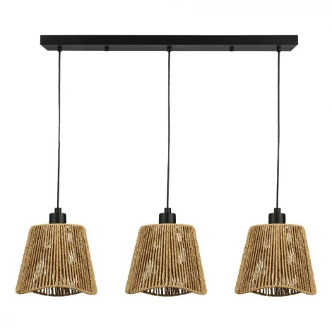 Подвесной светильник Eglo Lavister 44073 3х60W (E27 сталь черный/бумага, натураль