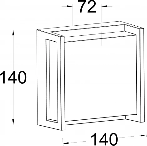 Настенный светильник уличный светодиодный Oasis Light QUBO W1954-3K Gr