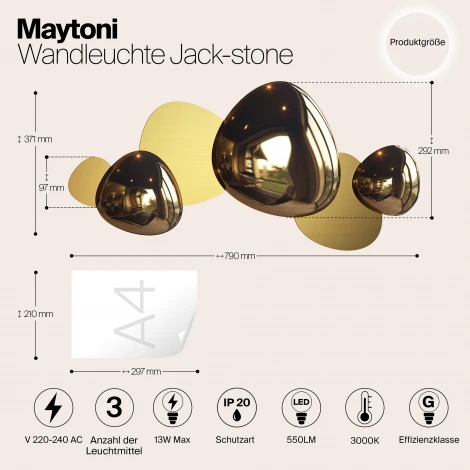 Бра Maytoni Jack-stone MOD314WL-L13G3K (LED, 220V)