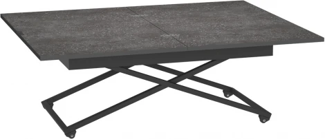 Стол универсальный трансформируемый Калифорния АНДРЭ Loft ЛДСП Терраццо/Черный