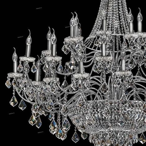 Подвесная большая люстра Osgona Classic 700514 (220V, хрусталь, подсвечник, свеча)