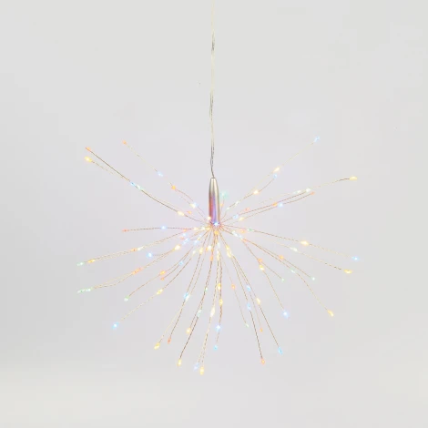 Фигура светодиодная Фейерверк на батарейках 3AA, 30х30см. Подвесная. 120 светодиодов. Разноцветный свет. Пульт ДУ в-к. ULD-H3030-150/DTA/3AA/RC MULTI IP20 FIREWORKS