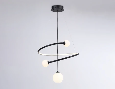 Подвесной светильник Ambrella Comfort FL66303 (регулировка яркости, LED, 220V, пульт управления, на тросе, шарики)