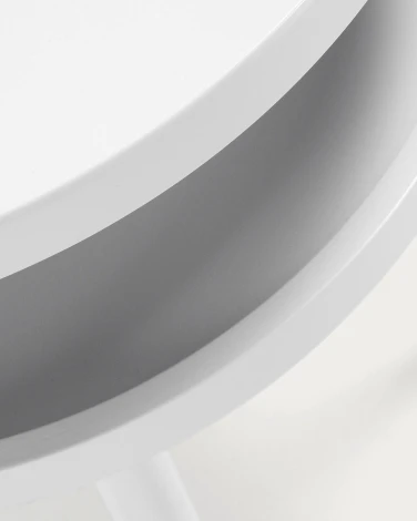 Журнальный стол La Forma (ex Julia Grup) Kurb (Белый/ Дерево,Фанера,МДФ,Каучук)