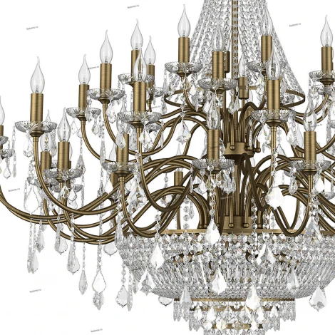 Подвесная большая люстра Osgona Classic 700511 (220V, хрусталь, на цепи, подсвечник, свеча)