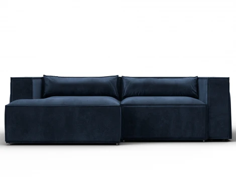 Диван угловой Лига-061 угол левый (ДСП,Брус,Фанера,Велюр/Синий) Лига Диванов 131151L