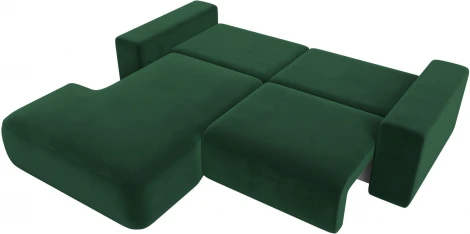 Диван угловой Лига-036 НПБ Классик левый угол (Зеленый/Велюр) Лига Диванов арт.121376L