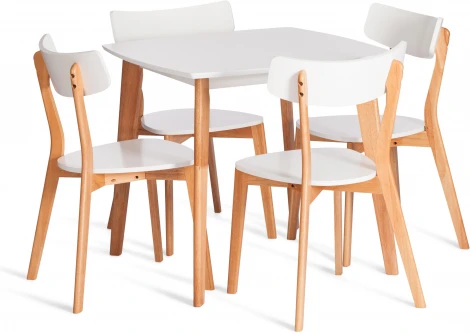 Стул Claire (комплект) Tetchair (МДФ/Белый,Натуральное дерево) арт.21281