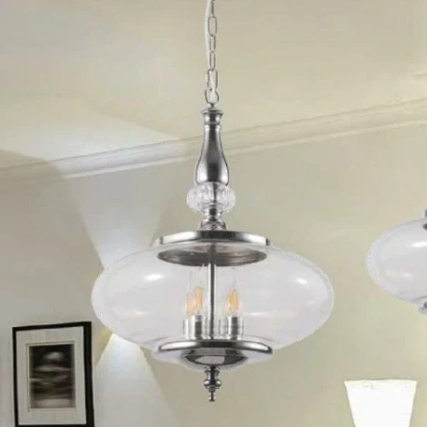 Подвесной светильник Crystal Lux Miel SP4 CHROME (220V, на цепи, круглые)