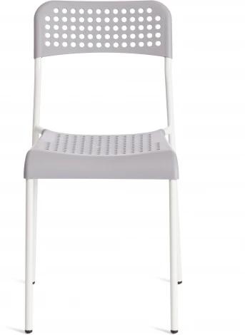 Обеденный стул Tetchair ADDE (Металл,Пластик/Серый,Белый)