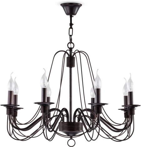 Подвесная люстра Freya Velia FR2046-PL-08-BR (220V, на цепи, подсвечник, свеча)