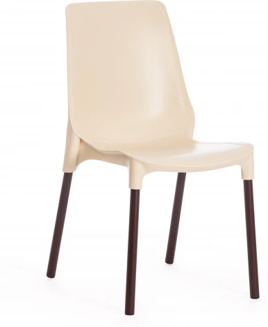 Стул GENIUS (mod 75) / 1 шт. в упаковке (Металл,Пластик /Бежевый,Коричневый)