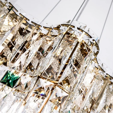 Подвесная люстра хрустальная Modelux MODELUX ML.2315.9 GD