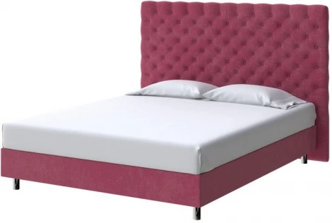 PROxSON Кровать Paris Boxspring Standart (Ткань: Велюр Casa Винный) 120x200