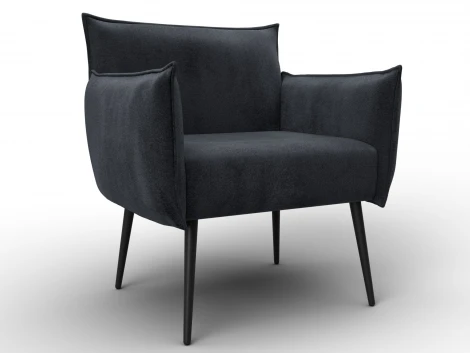 Кресло Лига-083 (Фанера/Металл/Велюр/Темно-серый) Лига Диванов 132321