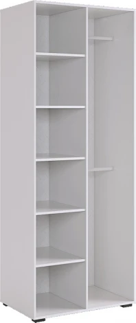 Ева Шкаф двухдверный 104.01 Mebelson (ЛДСП,МДФ,ПВХ,Пластик/Светлое дерево,Белый) арт.UL.104-M.104.01.3101