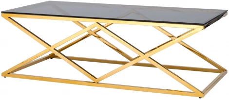 Журнальный стол Stool Group 120*60 ИНСИГНИЯ золото стекло smoke УТ000001503