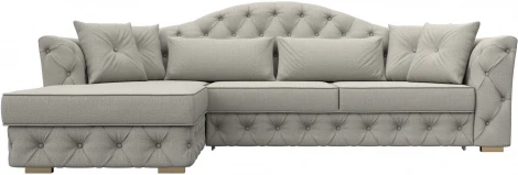 Диван угловой Артис левый угол (Бежевый/Рогожка) Лига Диванов арт.122769L