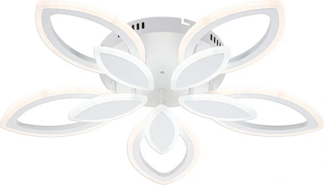 Потолочный светодиодный светильник 84Вт, 6180Лм, 3500-4000К, Ra>80, плавная регулировка мощности, изменение цветовой температуры, ночник,  металл/акрил, белый